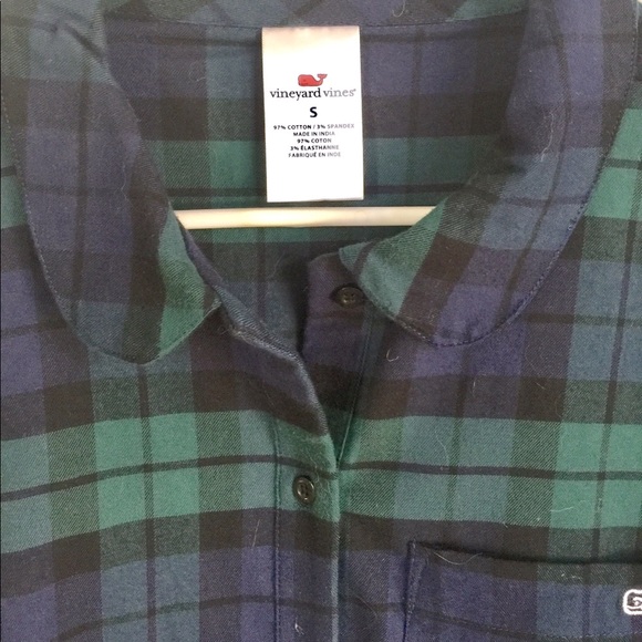 Vineyard Vines | Plaid Round Collar Light Flannel - Picture 3 of 6